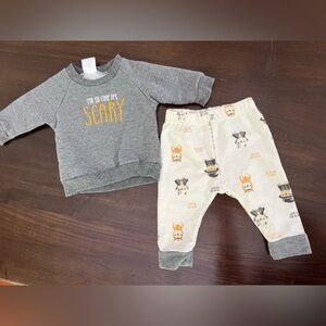 Infant Baby 0-3M matching sweatshirt & sweatpants matching set